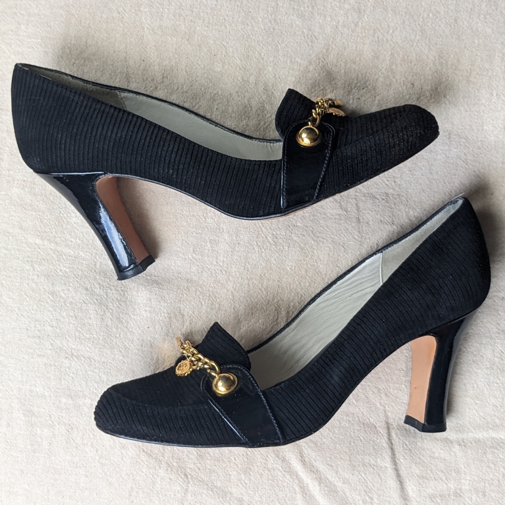 Lulu Guinness Corduroy Court Heels With Charms